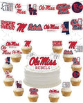 Ole Miss Decorations Party Supplies Football Graduation Banner 42 Pc by PartyKandyDecorGifts