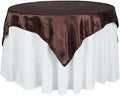 10 pcs 72x72 inch Chocolate Brown Square Tablecloth Satin Fabric Overlays Linens | Table Cloths Cover for Wedding Party Banquet Reception Events Decoration Kitchen Dining Events Kitchen Dining by BalsaCircle