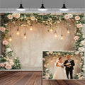 15x10ft Country Wedding Photography Backdrop Floral Rustic Roses Farmhouse Wooden Door Backdrop Pink Flower Birthday Baby Shower Wedding Bridal Party Banner Photo Booth Props Anniversary Background by Mtsxfy