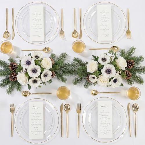 I00000 150Pcs Clear Plastic Plates,Premium Disposable Plates for Party - Image 7