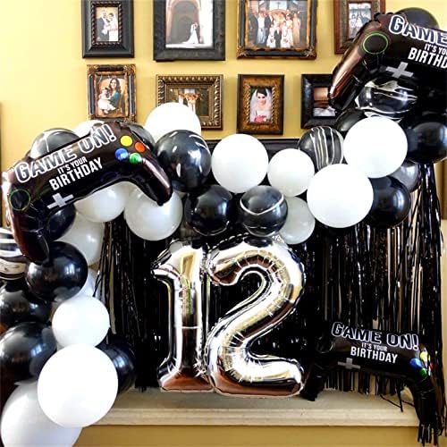 5 Pieces Video Game Party Balloons, Giant Video Game Controller Mylar Foil Balloons Game on Balloons for Kids Boys Gaming Theme Birthday Party Video Game Baby Shower Decorations Supplies - Image 6
