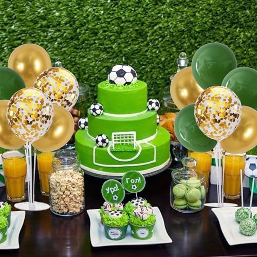 TONIFUL 4 Set Sage Green Gold Balloon Stand Balloon Centerpieces for Table - Image 6