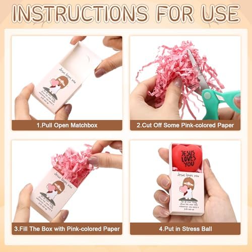 36 Sets Jesus Loves You Gifts Heart Toy with Boxes - Image 3