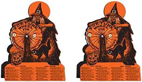 Beistle S01552AZ2 Vintage Halloween Witch Fortune Wheel Games 2 Piece by Beistle