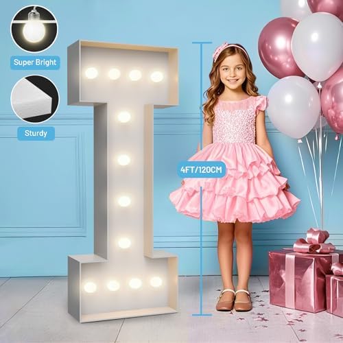 4FT Light Up Marquee Letter I - Large Foam Board Mosaic Kit - Image 3