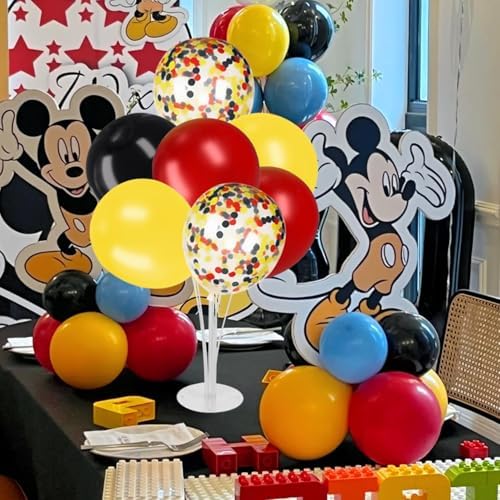 Voircoloria Balloon Stand Kit 4 Sets for Party Decorations,Yellow Black Red - Image 7