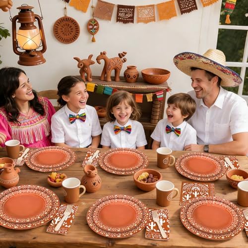 180Pcs Cielito Lindo Party Decoration Plates and Napkins,Servrs 60 - Image 5