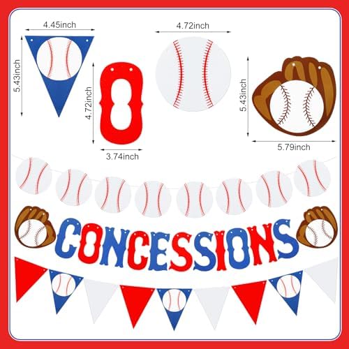153 Pcs Vintage Baseball Party Decoration Supply Concession Banner 50 Set - Image 2