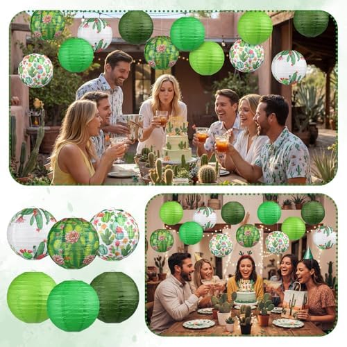 Panelee 12 Pcs Summer Cactus Party Decorations Mexican Themed Party Decor - Image 5