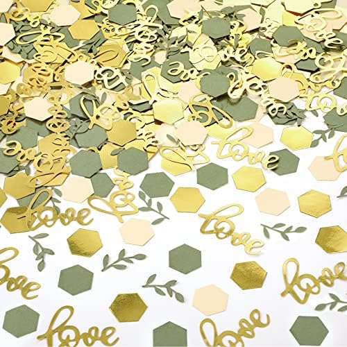 Minatee 400 Pcs Baby Shower Confetti Decorations Table Confetti Dots Gender Reveal Wedding Decor(Classic Color,Wedding Style) by Minatee