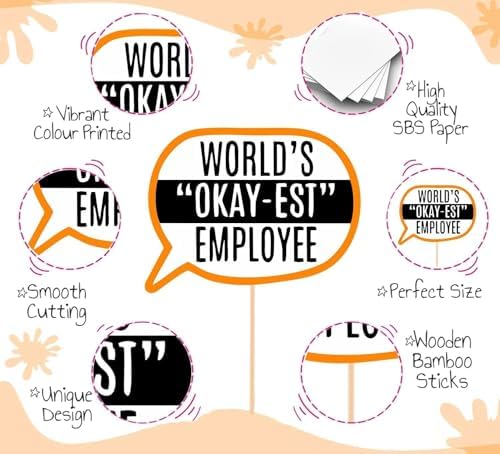 29 PCS Office Photo Booth Props, Set of 1 - Image 3