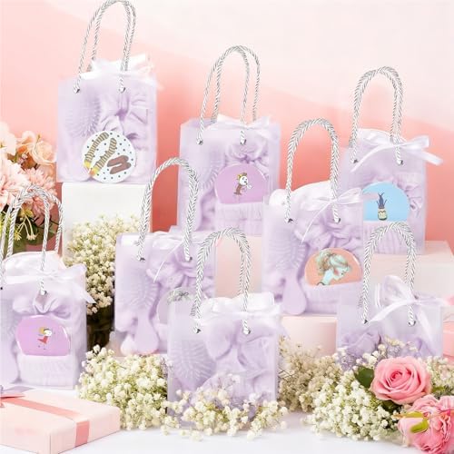 65 Pcs Sleepover Party Supplies for Women Include Spa Headband Sleep Eye Mask Pink Scrunchie with Coquette Bow Mirror Hair Comb Gift Bags for DIY Spa Sleepover Slumber Wedding Birthday Party Favors - Image 5