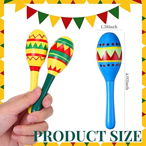 24 Pcs Mini Maracas, Mexican Fiesta Party Decorations, Cinco De Mayo Favors - Image 2
