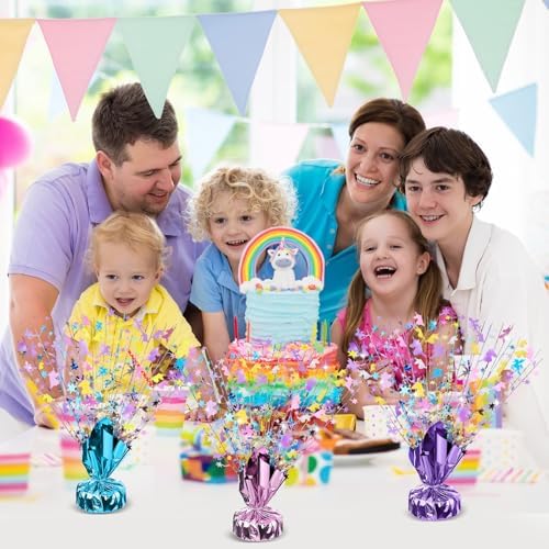 3 Pcs Unicorn Table Decorations Rainbow Table Centerpieces - Image 5