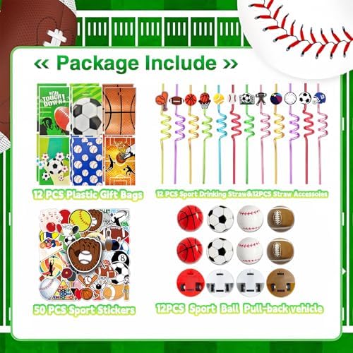 CHSLtmxq 122PCS Sports Party Favors, Goodie Bag Stuffers and Ball Toys Set - Image 2