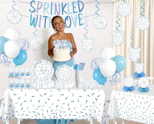 Xynic Baby Sprinkle Decorations Tableware Set Serves 25 Guests - Image 3