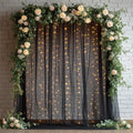 Black Tulle Backdrop Curtain with Lights for Decor, 10x10FT by Unknown