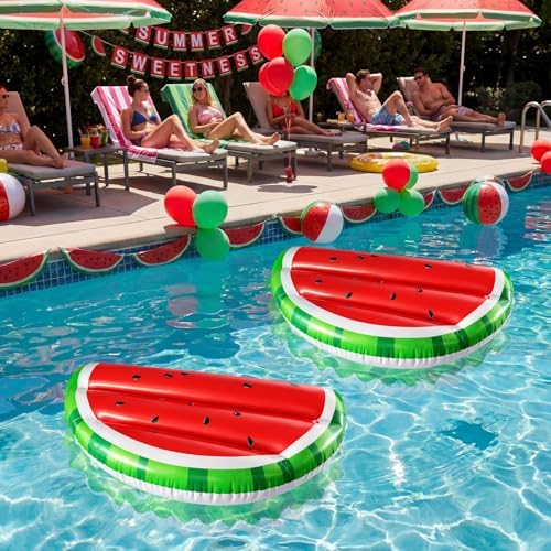JellyArch 4 Pcs Watermelon Party Decorations Inflatable Pool Floats 36 in - Image 5