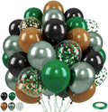 Green Brown Black Balloons, 50 Pcs for Camping Birthday Party Decorations by Paready