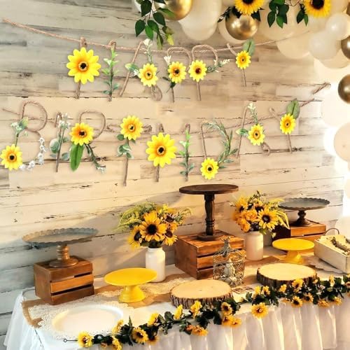 Norme 2 Pcs Fall Sunflower Birthday Party Decorations Banner - Image 5