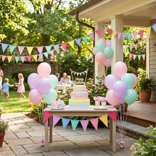 RUBFAC 78ft Pastel Pennant Banner Flags - Image 6