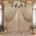 20x10ft Thick Champagne Glitter Backdrop Curtain Panels for Parties, Wrinkle Free Sequin Sparking Photo Backdrop Drapes, 4 Panels 5x10ft Shimmer Back Drop Cloth for Wedding Birthday Photography by Outpain