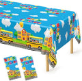 2Pcs Back to School Tablecloth, Plastic 108 x 54 In Tablecover for Students by QZYL