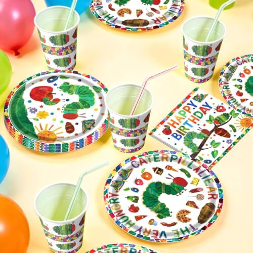 150pcs Hungry Caterpillar Party Supplies Butterfly Party Tableware 30 Guest - Image 6