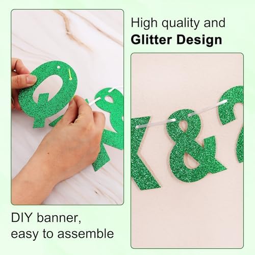 BEISHIDA Glitter Green 116 PCS A-Z DIY Letter Custom Banner Party Decor - Image 3