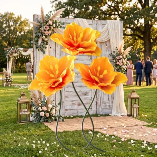 3 Pack 5 ft Giant Artificial Hibiscus Flowers Big Tropical Flowers - Image 3