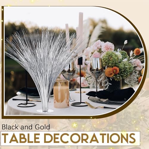 Colingmill 4 Pcs Plastic Metallic Spray Table Centerpieces, Silver - Image 5