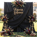 30ftx12ft Wrinkle Free Black Backdrop Curtains for Parties, 6 Panels 5x12FT Long Silky Polyester Black Photo Backdrop Drapes Back Drop Cloth for Wedding Birthday Photography Background Decor by CO-AVE