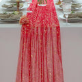 Snowkingdom 3Pcs 10Ft Red Gold Foil Gauze Sheer Table Runner by Snowkingdom