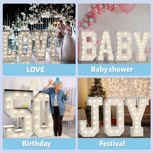 4FT Light Up Marquee Letter M - Large Foam Board Mosaic Kit - Image 6