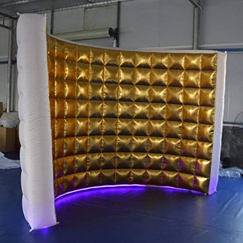 SAYOK Inflatable Golden Wall Selfie Photo Booth Backdrop, Photo Booth Enclosure Portable Photoshoot Background Gold Wall for Party Wedding Events - Image 4