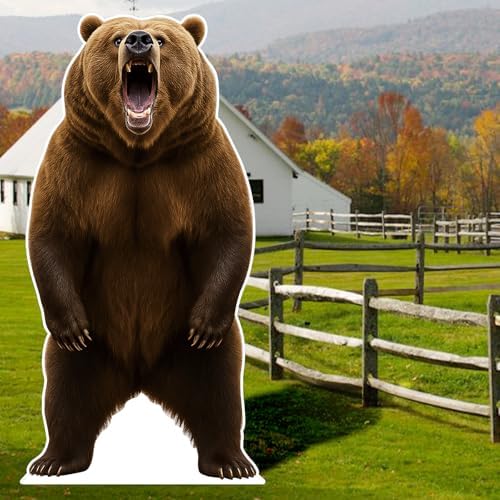 Bear Cardboard Cutout, 6 ft Life Size, Safari Theme, 1 PC - Image 6