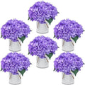 Purple Flower Table Centerpieces, Set of 6, Hydrangeas by DIYDOFUN