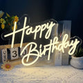 Happy Birthday Neon Sign 17×12 Inch Warm White LED Neon Light Signs by Bernicekelly