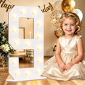 Pooqla 9th Birthday Decorations, 17.3 in White Wooden Light Up Numbers 9 by Pooqla