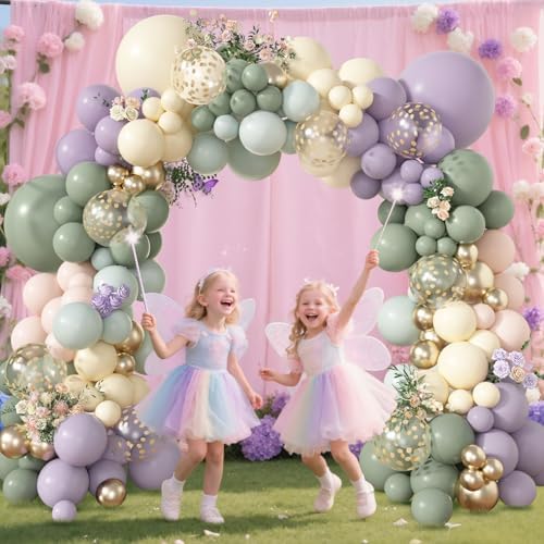 Amandir 173Pcs Dusty Green Purple Pink Balloon Arch Garland Kit - Image 5