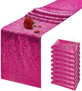 10 Packs 12 x 72 inches Fuchsia Sequin Table Runner by VHH