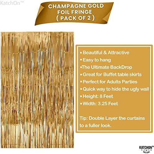 KatchOn XtraLarge, Champagne Gold Backdrop - 3.2x8 Feet, Pack of 2 - Image 2