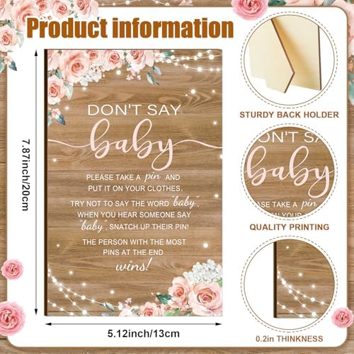 Patelai 321 Pcs Baby Shower Games Supplies, Flower - Image 3