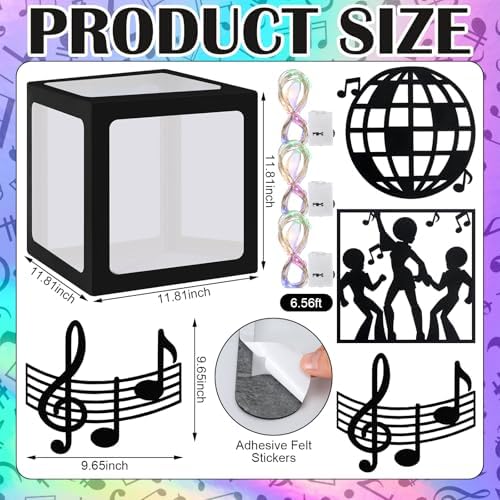 Novabright 6 Sets Large Disco Party Decoration Boxes with Light Strings - Image 2