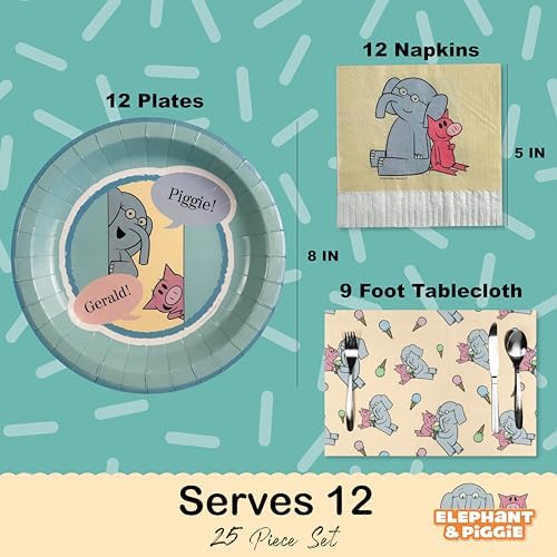 Elephant and Piggie Party Supplies Willems Birthday Decorations (Tableware) - Image 4