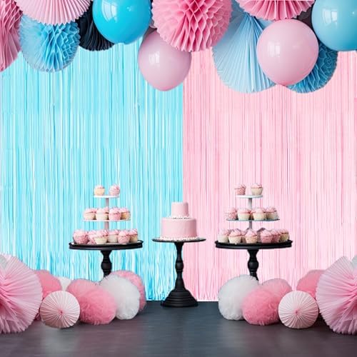 BRAVESHINE Tinsel Fringe Curtain Backdrop | Foil Curtains Streamers | 2Pcs - Image 6