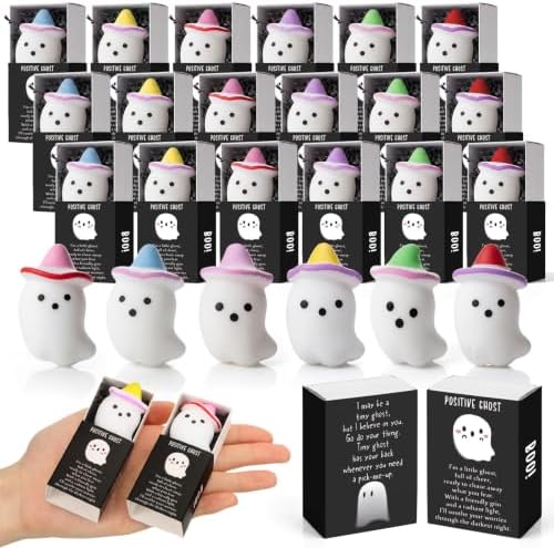 12 Sets Halloween Ghost Gifts Positive Halloween Party Favors by Wettarn