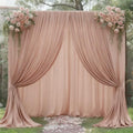 10x12ft Blush Nude Backdrop Curtain Panels for Parties - Wrinkle Free Polyester Photo Curtain Backdrop Wedding Back Drop Fabric Drapes for Party Decorations Background for Photography by WishCare