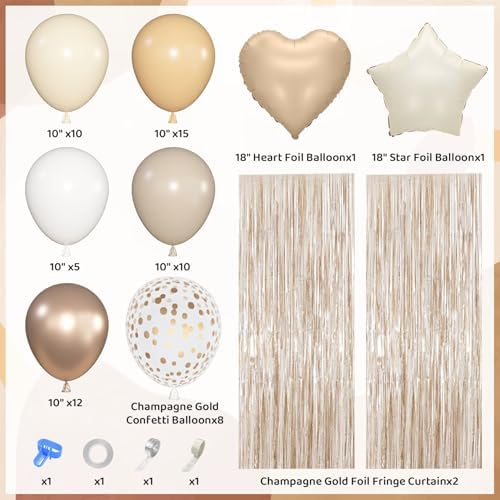 Neutral Birthday Party Decorations for Women Girl Happy Birthday Banner - Image 3