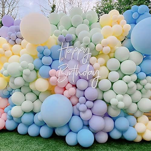 PartyWoo Pastel Rainbow Balloons 50pcs Latex Helium Balloons 12 Inch - Image 3